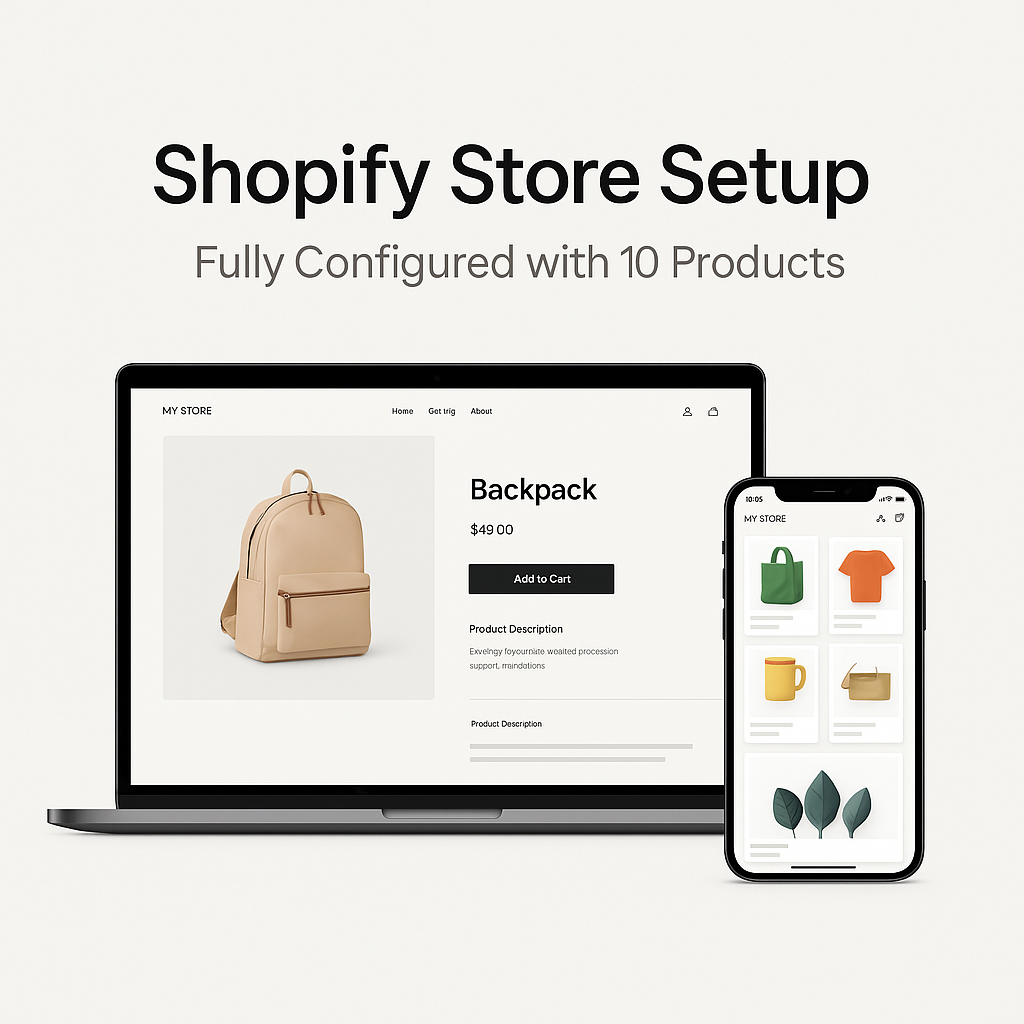 Shopify Store Setup – Up to 10 Products